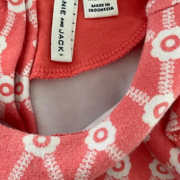 Janie and Jack Lot of Two Ruffle Ponte Top Orange and White Size 12/18 Month - Picture 4 of 6